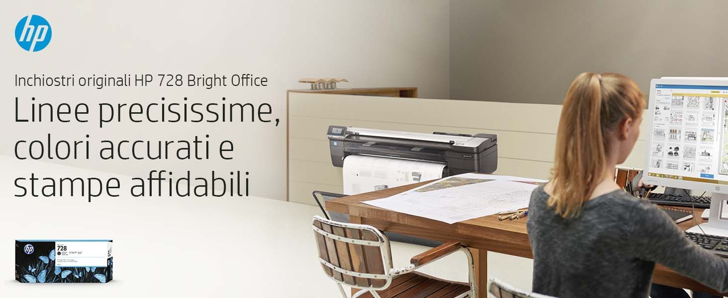 HP Cartuccia inchiostro ciano DesignJet 728, 130 ml [F9J67A]
