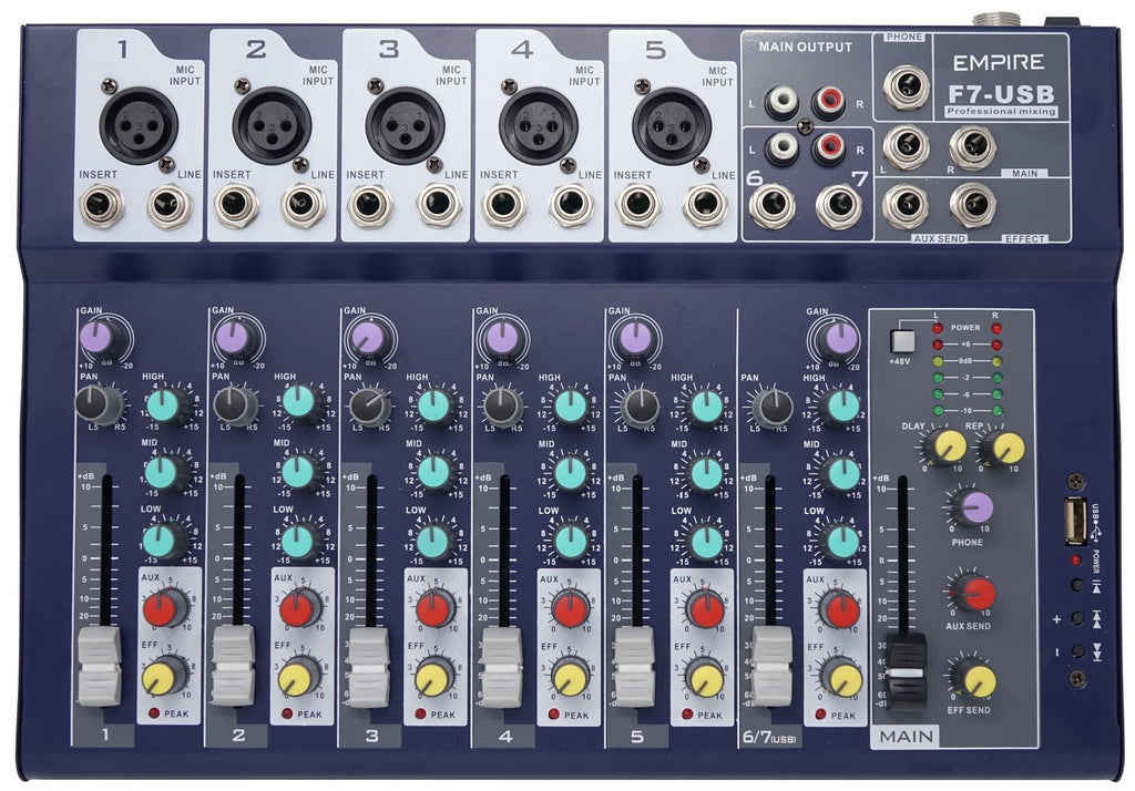 Empire Media F7-USB 7 canali Multicolore [EMSP.F7USB]