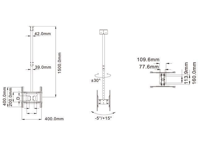 ITB MB5477 TV mount 116,8 cm (46") Nero [MB5477]