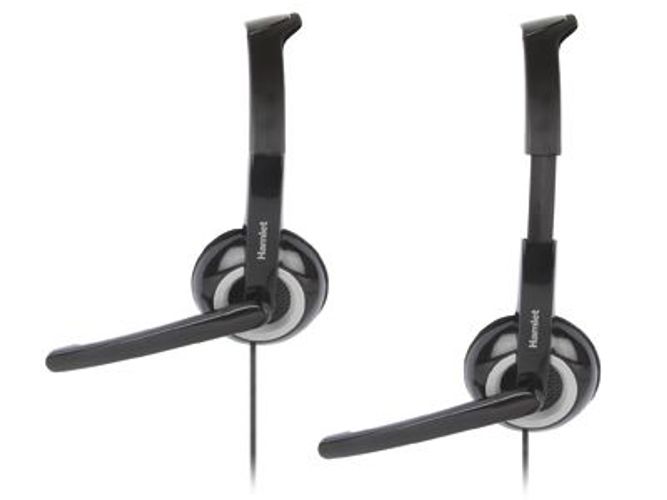 Hamlet Smart Headset cuffia per computer con microfono regolabile connesione jack 3.5mm [HHEADMJK]