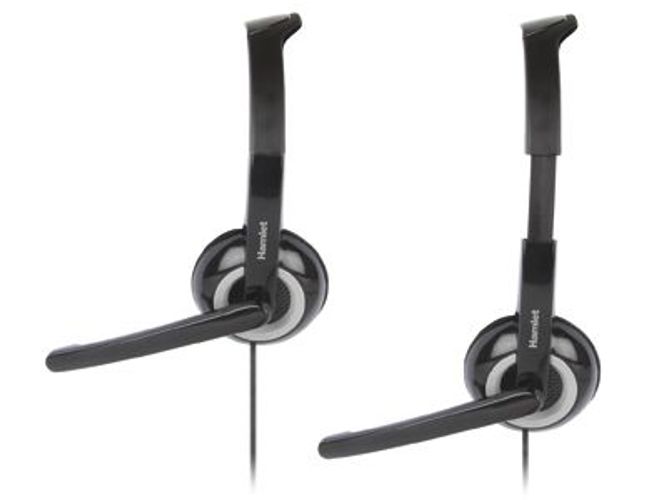 Hamlet Smart Headset cuffia per computer con microfono regolabile connesione jack 3.5mm [HHEADMJK]