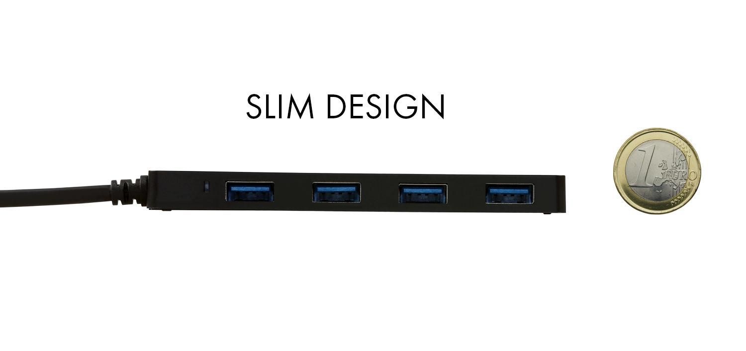 i-tec Advance C31HUB404 hub di interfaccia USB 3.2 Gen 2 (3.1 Gen 2) Type-C 5000 Mbit/s Nero [C31HUB404]