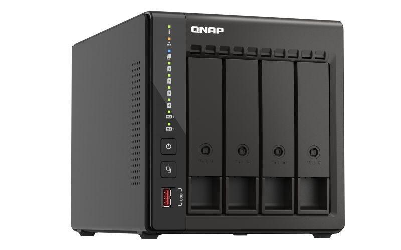 QNAP TS-453E NAS Tower Intel Celeron J6412 8 GB 0 TB QNAP QTS Nero [TS-453E-8G]