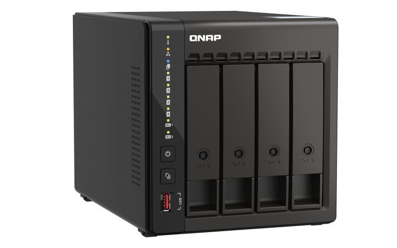 QNAP TS-453E NAS Tower Intel Celeron J6412 8 GB 0 TB QNAP QTS Nero [TS-453E-8G]