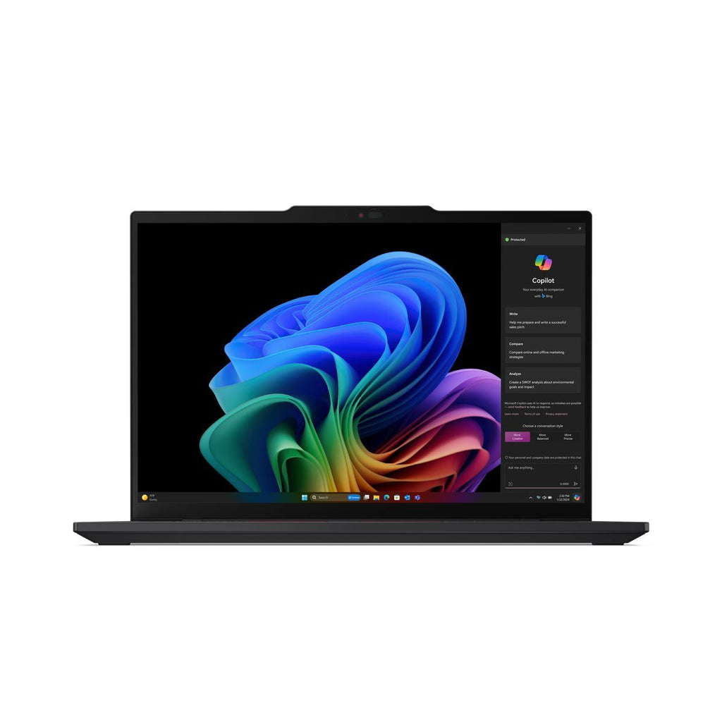 Lenovo ThinkPad T14s Gen 6 Qualcomm Snapdragon X1E-78-100 Computer portatile 35,6 cm (14") WUXGA 32 GB LPDDR5x-SDRAM 1 TB SSD Wi-Fi 7 (802.11be) Windows 11 Pro Nero [21N10007IX]