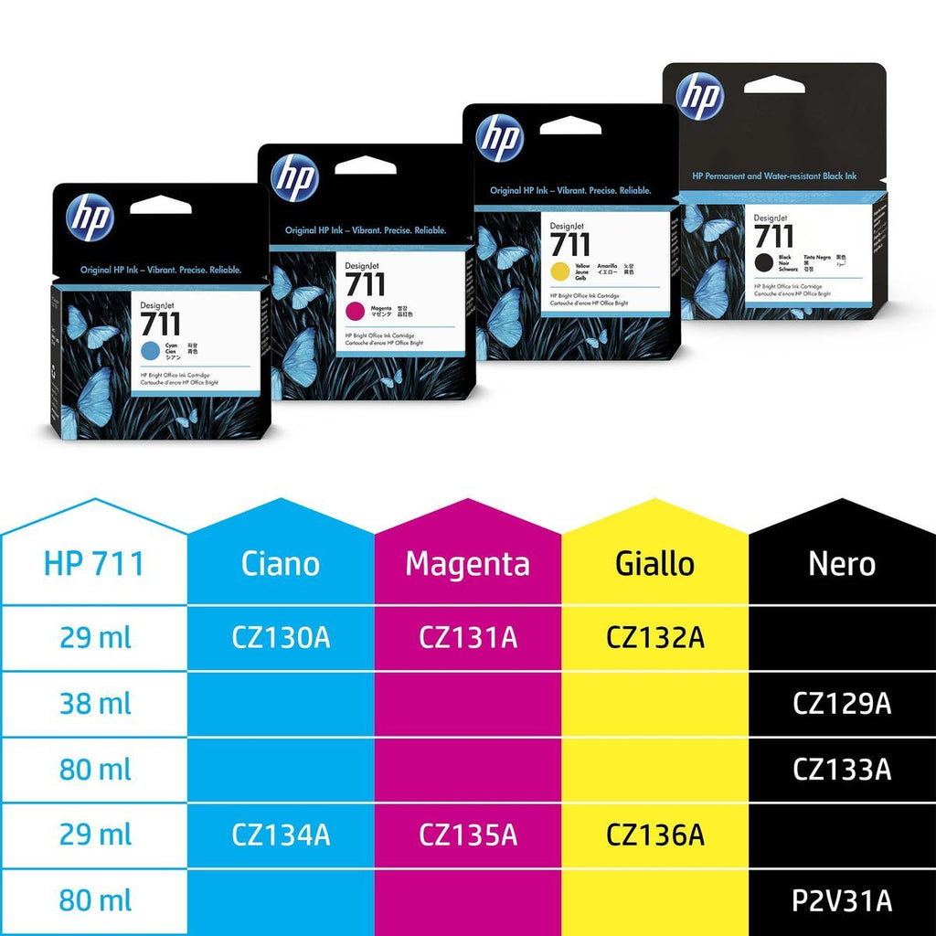 HP Cartuccia inchiostro ciano DesignJet 711, 29 ml [CZ130A]