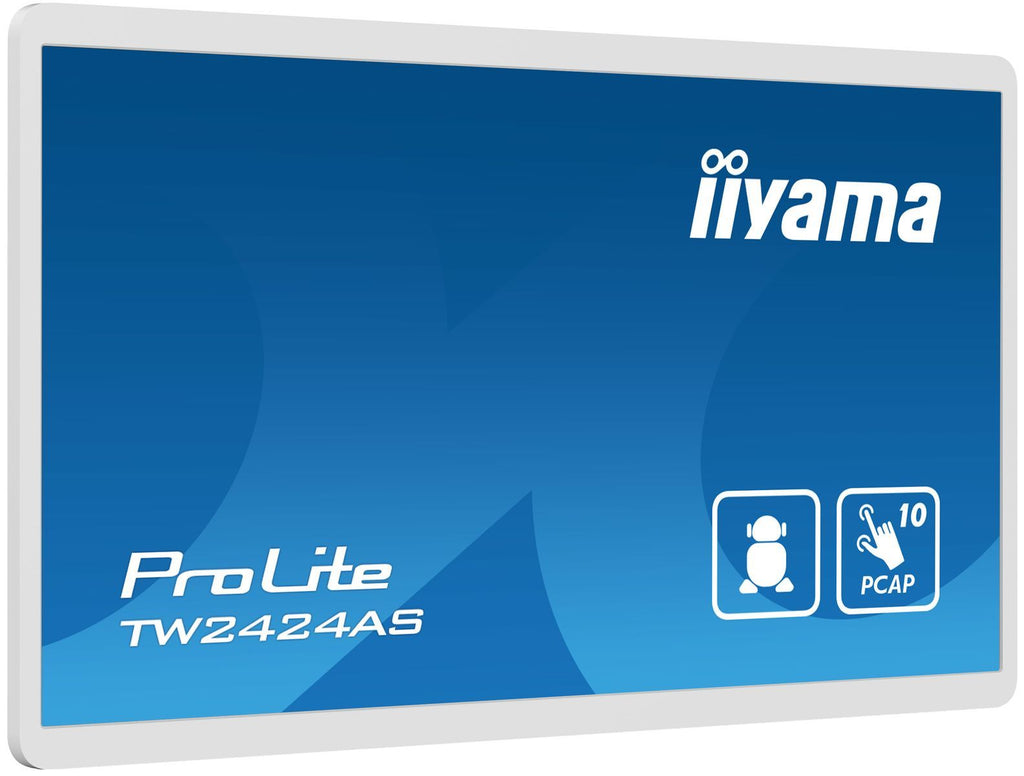 iiyama TW2424AS-W1 visualizzatore di messaggi Pannello piatto per segnaletica digitale 60,5 cm (23.8") Wi-Fi 250 cd/m 4K Ultra HD Nero Touch screen Processore integrato Android 24/7 [TW2424AS-W1]