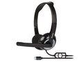 Hamlet HHEADMUS-C cuffia e auricolare Cablato A Padiglione Musica e Chiamate USB tipo-C Nero [HHEADMUS-C]