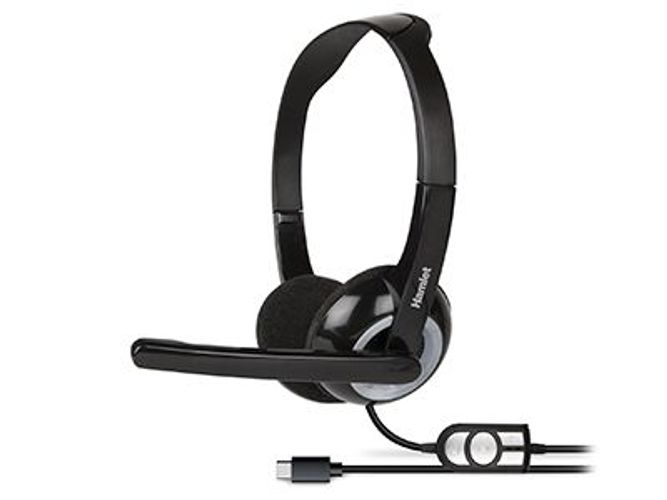 Hamlet HHEADMUS-C cuffia e auricolare Cablato A Padiglione Musica e Chiamate USB tipo-C Nero [HHEADMUS-C]