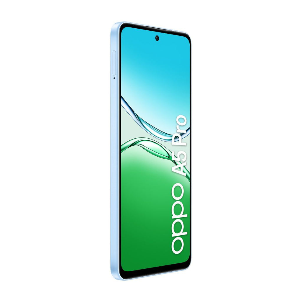 OPPO A5 Pro Smartphone, Foto AI 50MP, Frontale 8MP, Display 6.67 90HZ LCD HD+, 5800mAh, RAM 8(Esp4GB/6GB/8GB)+ROM 256GB (esp1TB), IP69, [Versione Italia], Feather Blue [110010348164]