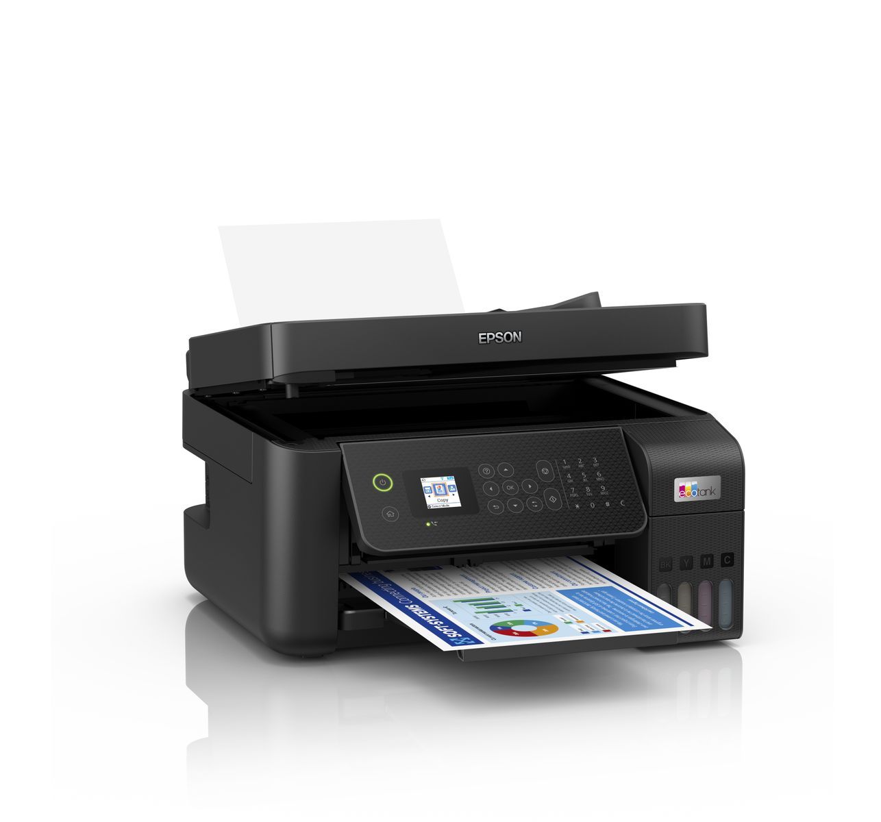 Epson EcoTank ET-4800 stampante multifunzione inkjet 4-in-1 A4, serbatoi ricaricabili alta capacità, 5 flaconi inclusi pari a 14000pag B/N 5200pag colore, Wi-FI Direct, USB [C11CJ65402]