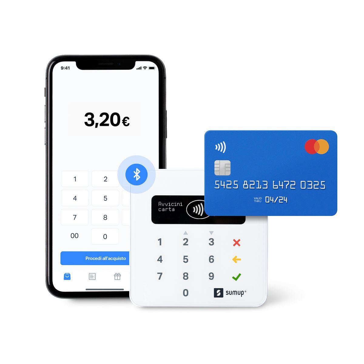 SumUp Air lettore di card readers Interno/esterno Bluetooth Bianco [B3700001]
