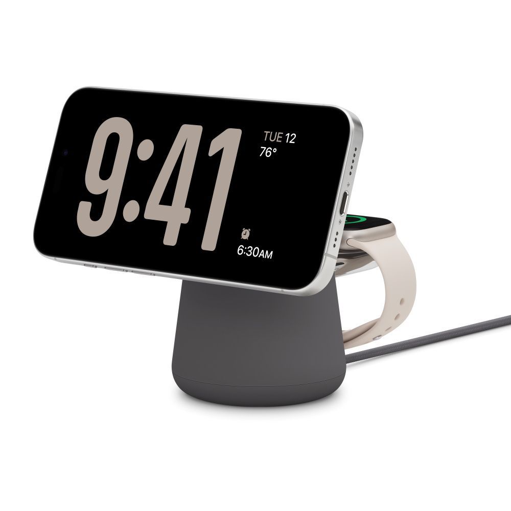 Belkin SUPPORTO RICARICA MAGSAFE 2IN1 15W - CARBONE [WIZ020VFH36]