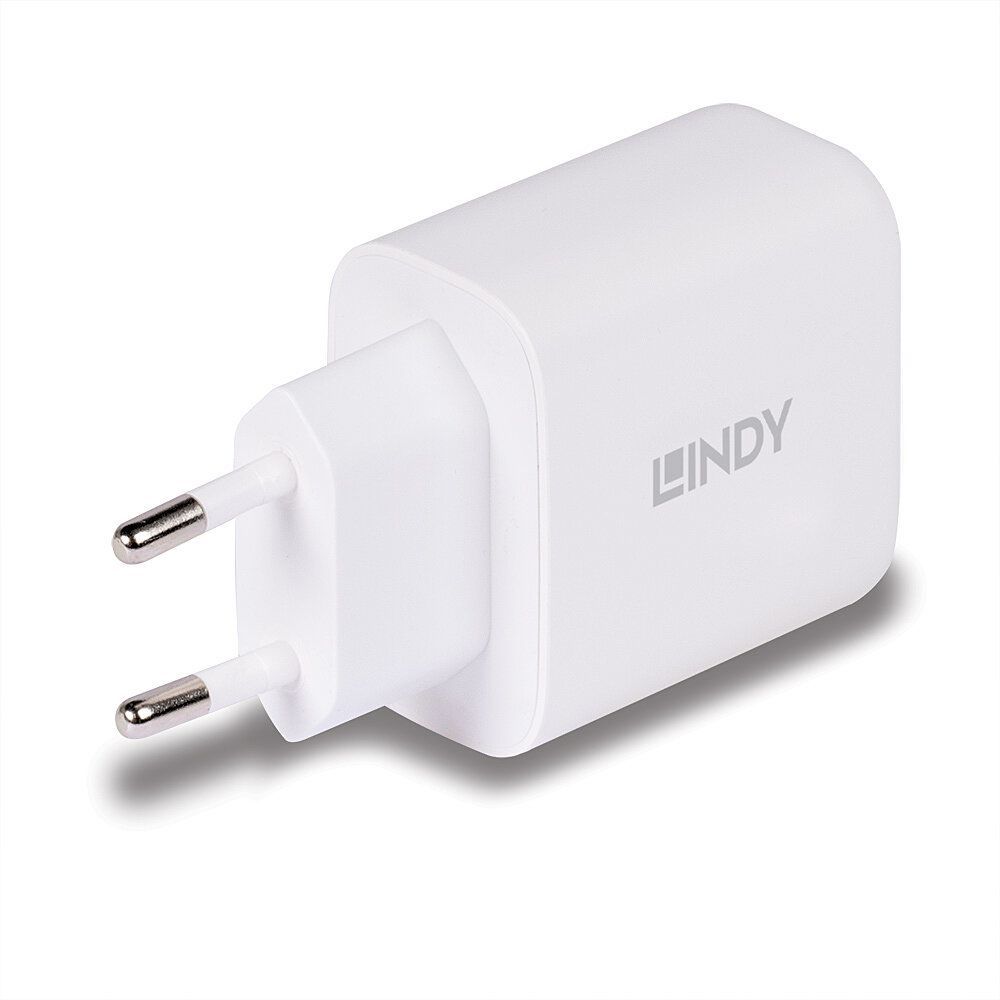 Lindy 73428 Caricabatterie per dispositivi mobili Universale Bianco AC Ricarica rapida Interno [LINDY73428]