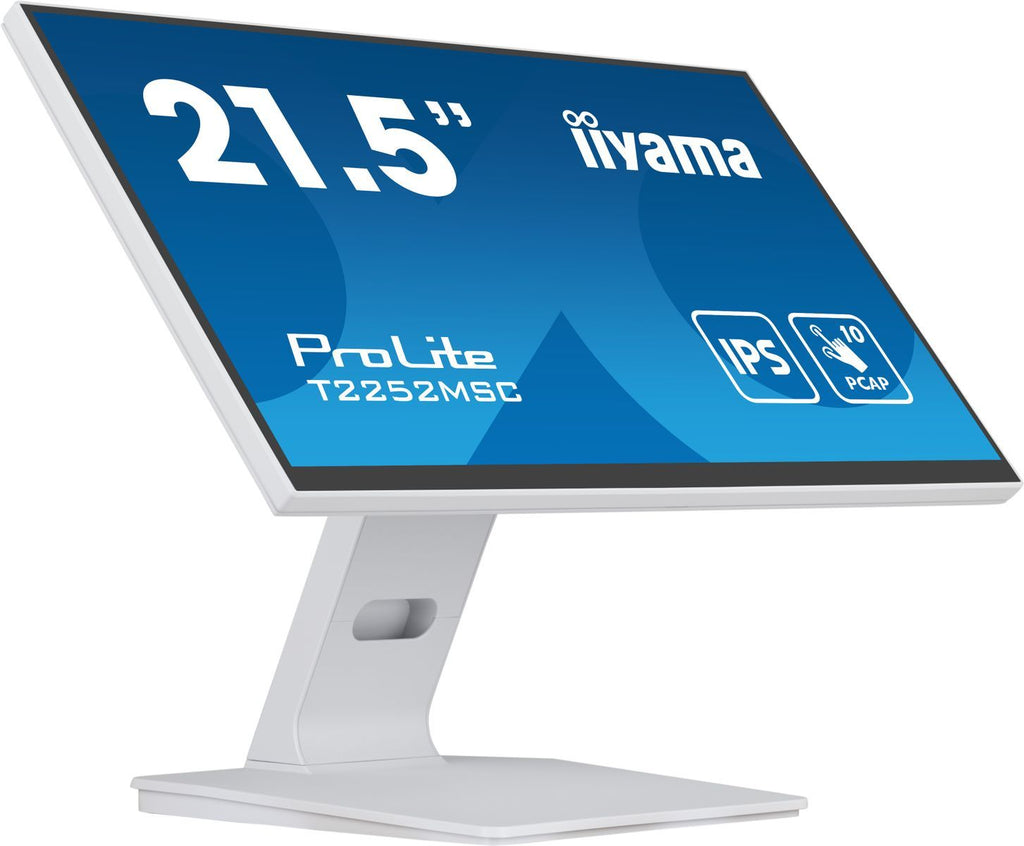 iiyama ProLite T2252MSC-W2 Monitor PC 54,6 cm (21.5") 1920 x 1080 Pixel Full HD LCD Touch screen Tavolo Bianco [T2252MSC-W2]