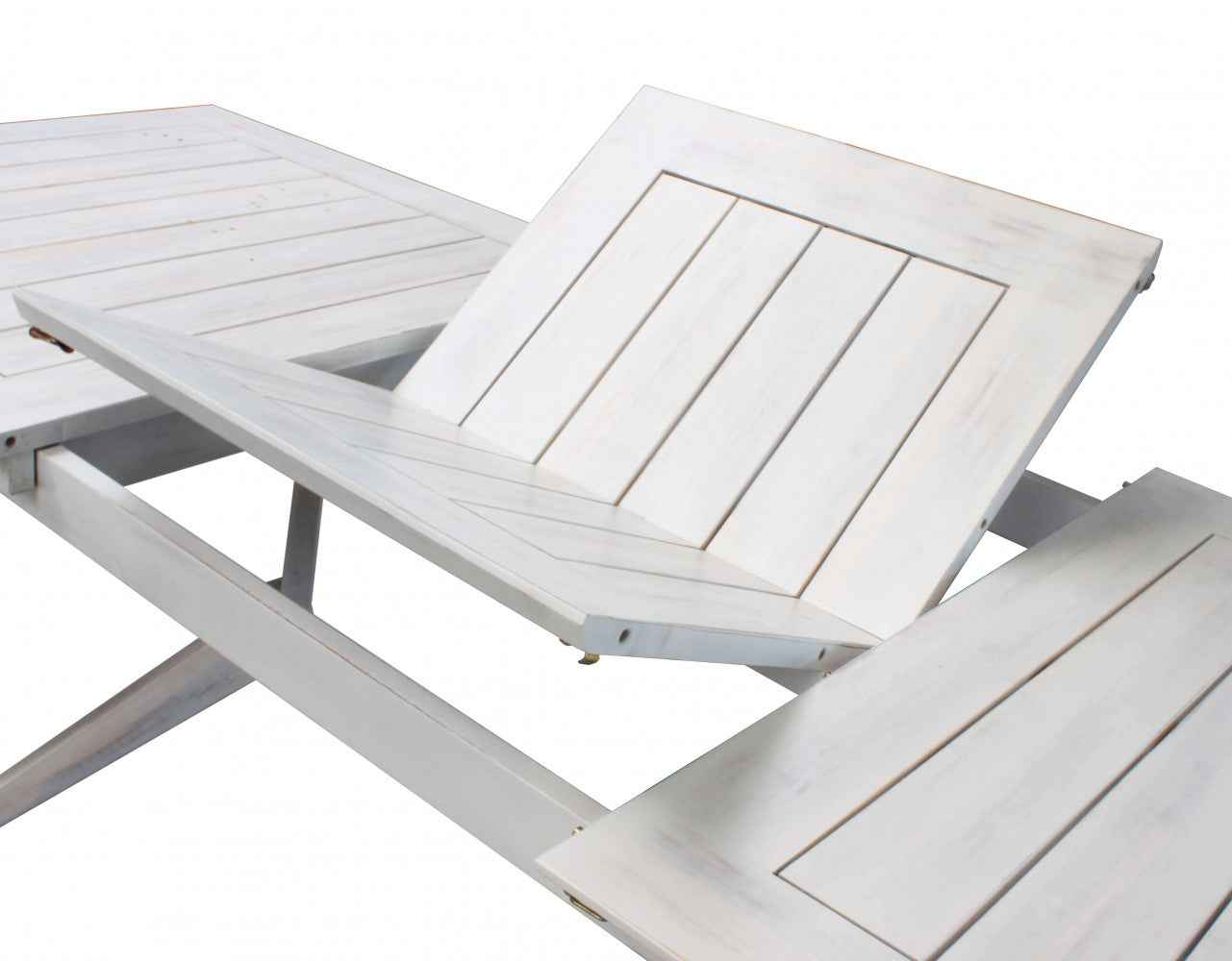 Tavolo allungabile Bali 150/200 x 90 in legno di acacia bianco