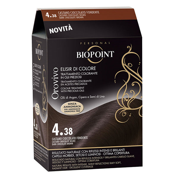 BIOPOINT OROVIVO ELISIRCOLORE CASTANO CIOCCOLATO FONDENTE 4.38