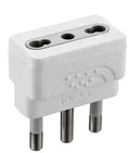 Adattatore 16a/bipasso bianco