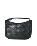 Woven Leather Shoulder Bag — Removable Strap