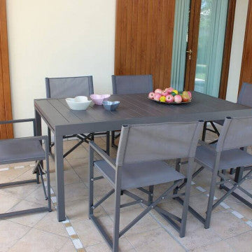 Tavolo Formentera allungabile in alluminio 160/240 X 90