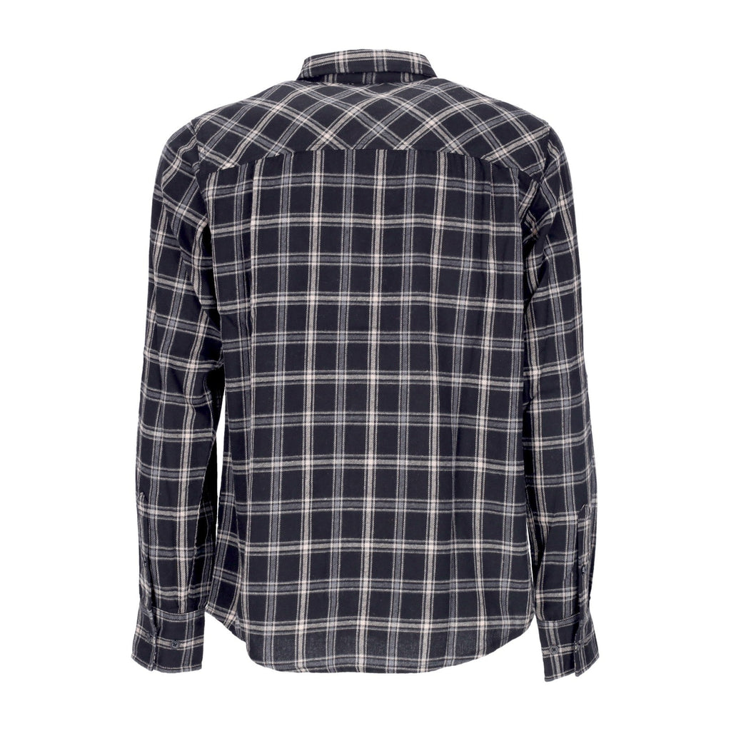 Santa Cruz Camicia Uomo Manica Lunga Nera a Quadri Apex - Black Check