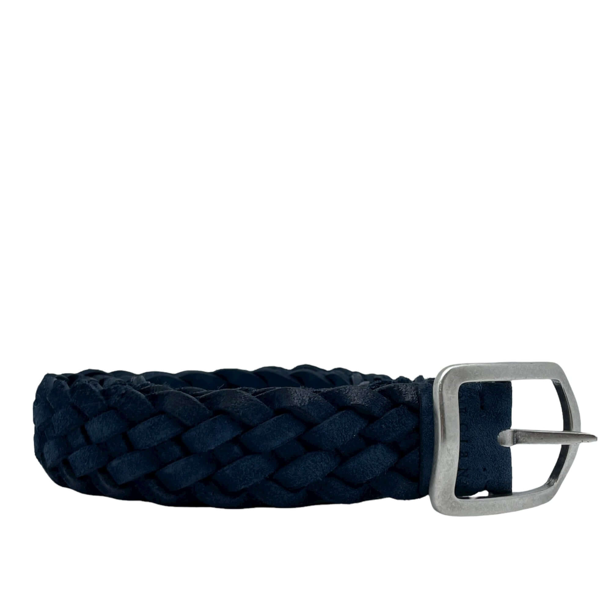 Cintura Hunting Double Blu in Pelle