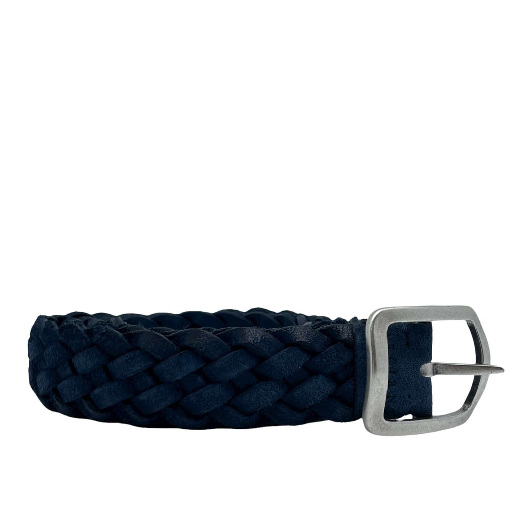 Cintura Hunting Double Blu in Pelle