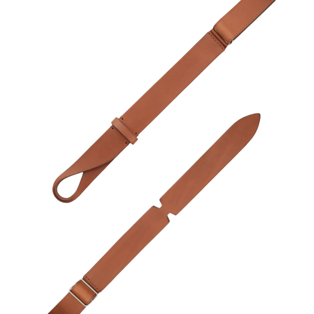 Cintura Nobuckle Bull in Cuoio