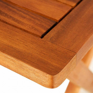 Tavolino pieghevole in legno di acacia massiccio 70x70x74 cm
