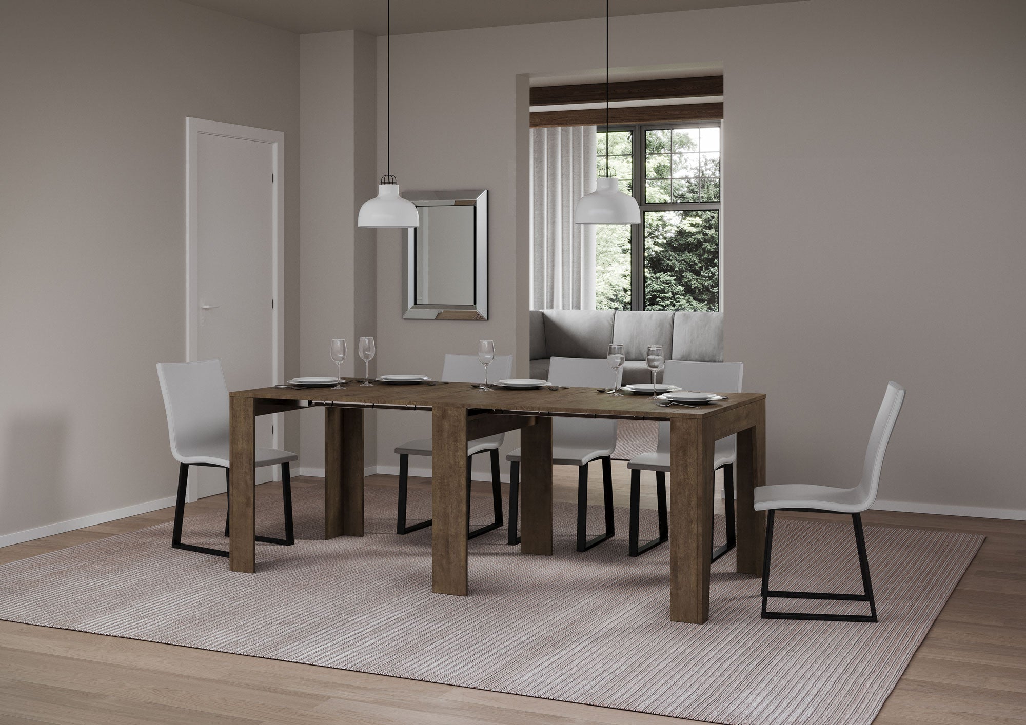 Consolle Estensibile Elegante 90x25x77 cm