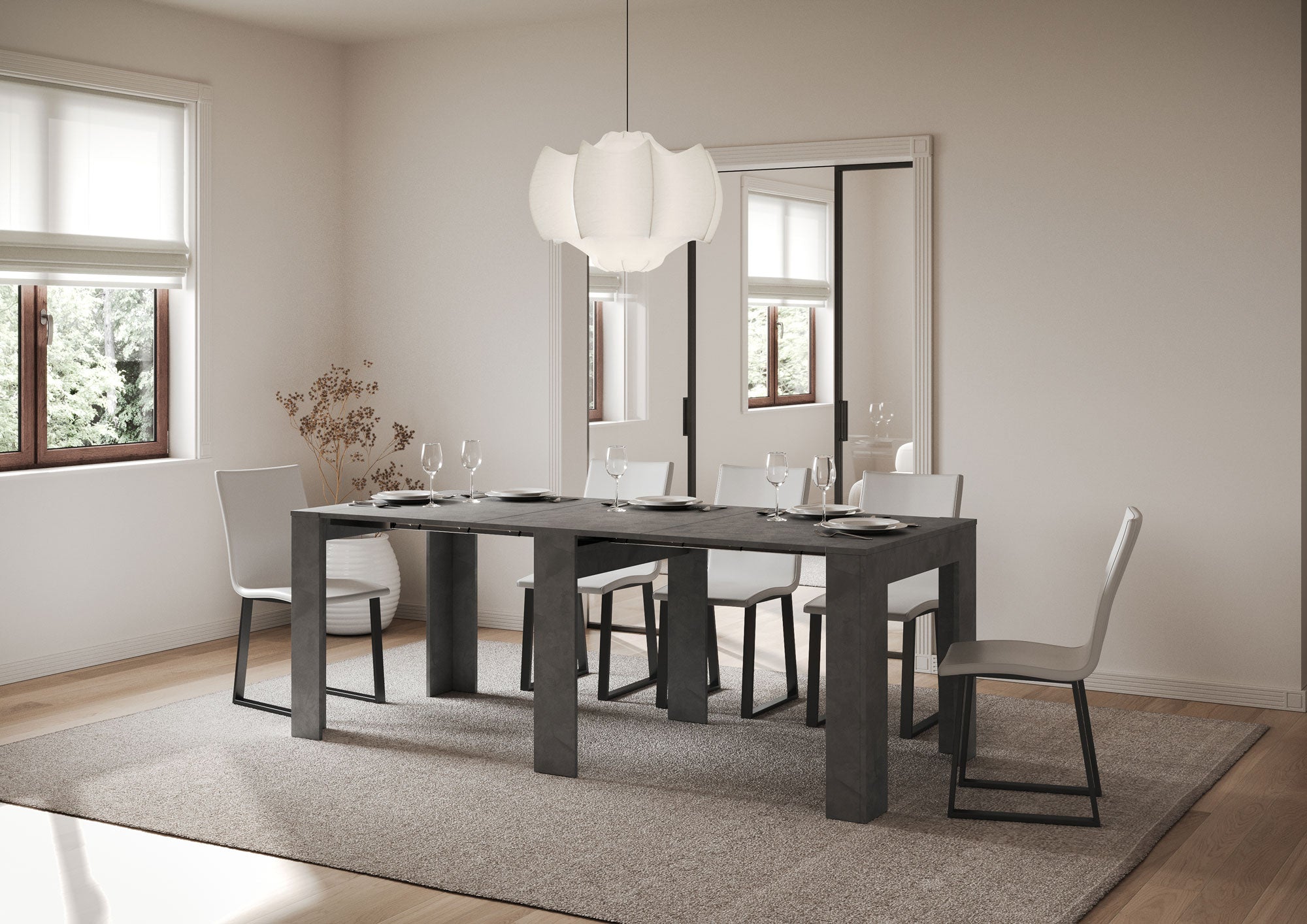 Consolle Estensibile Elegante Slick 90x25/181 cm