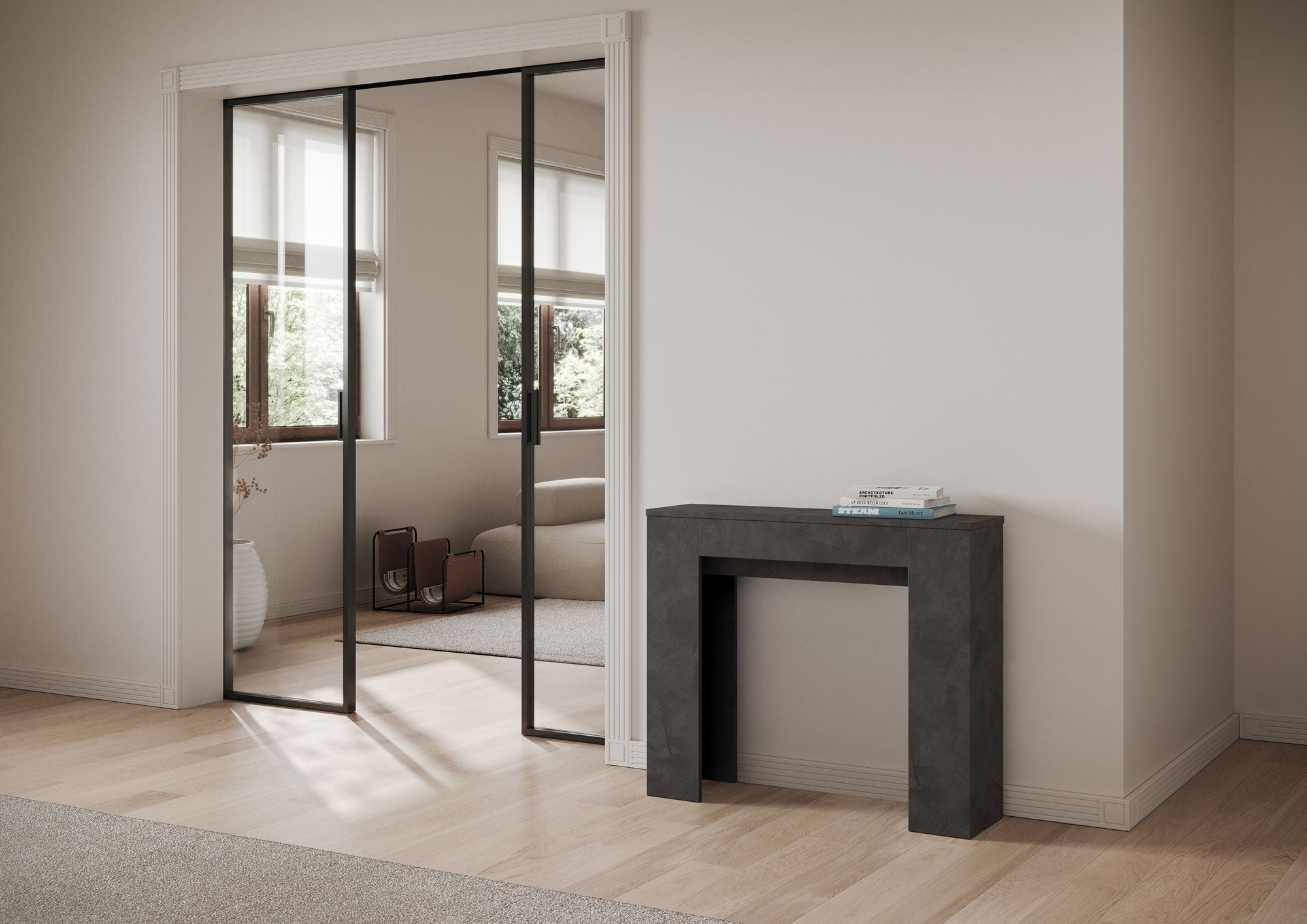 Consolle Estensibile Elegante Slick 90x25/181 cm