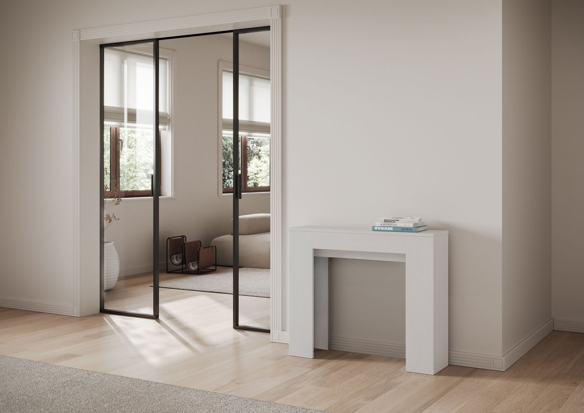 Consolle Estensibile Elegante Slick 90x25/181 cm