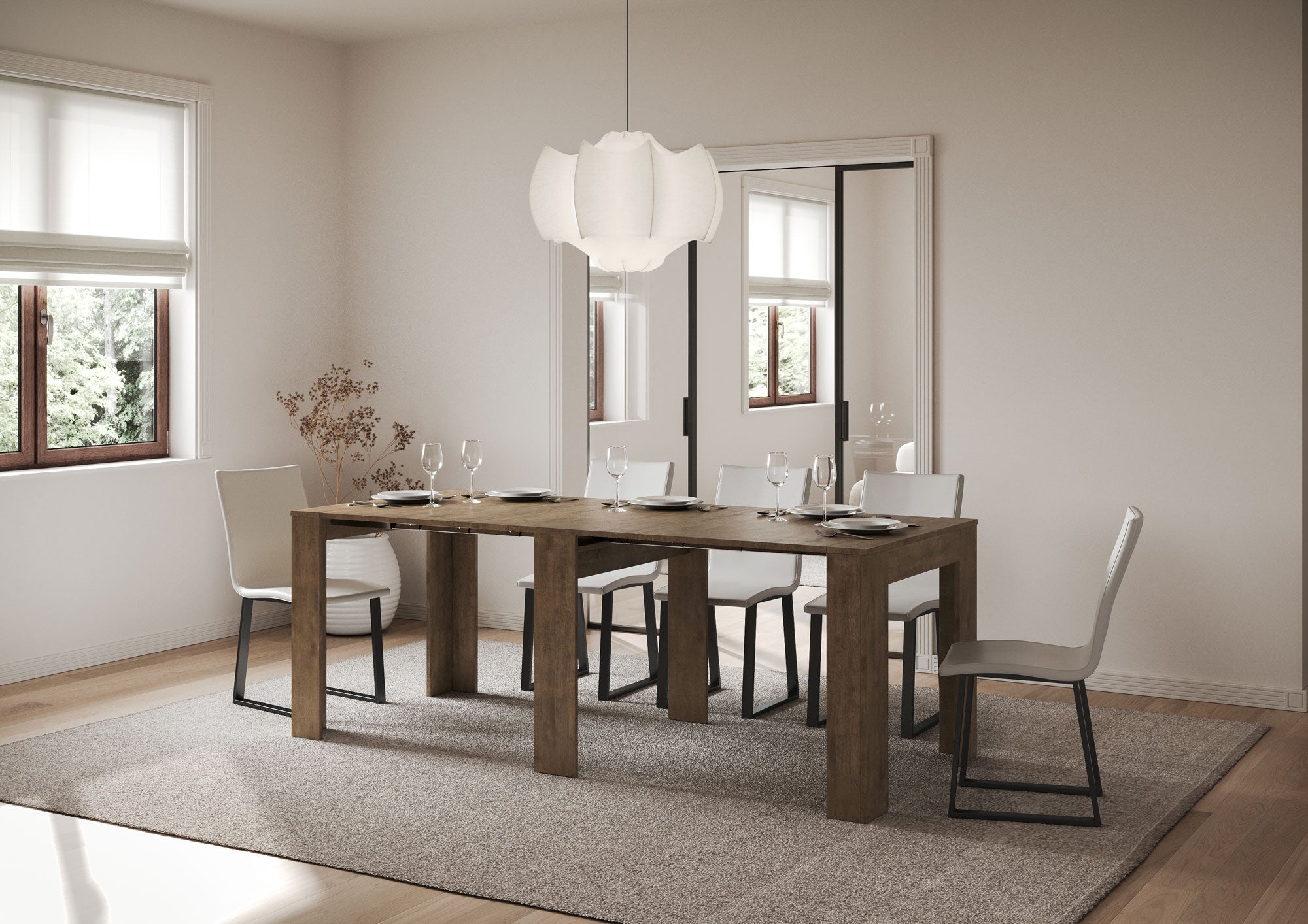 Consolle Estensibile Elegante Slick 90x25/181 cm