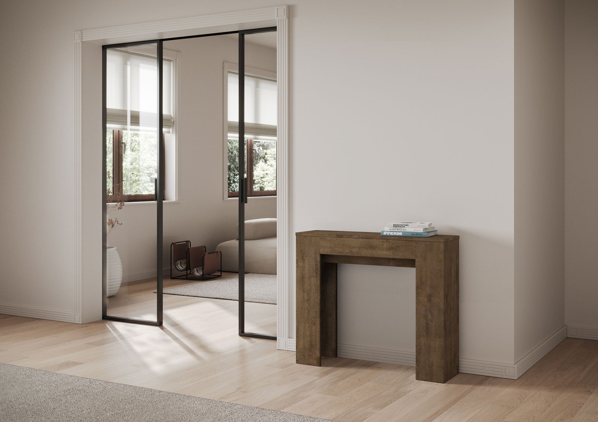 Consolle Estensibile Elegante Slick 90x25/181 cm