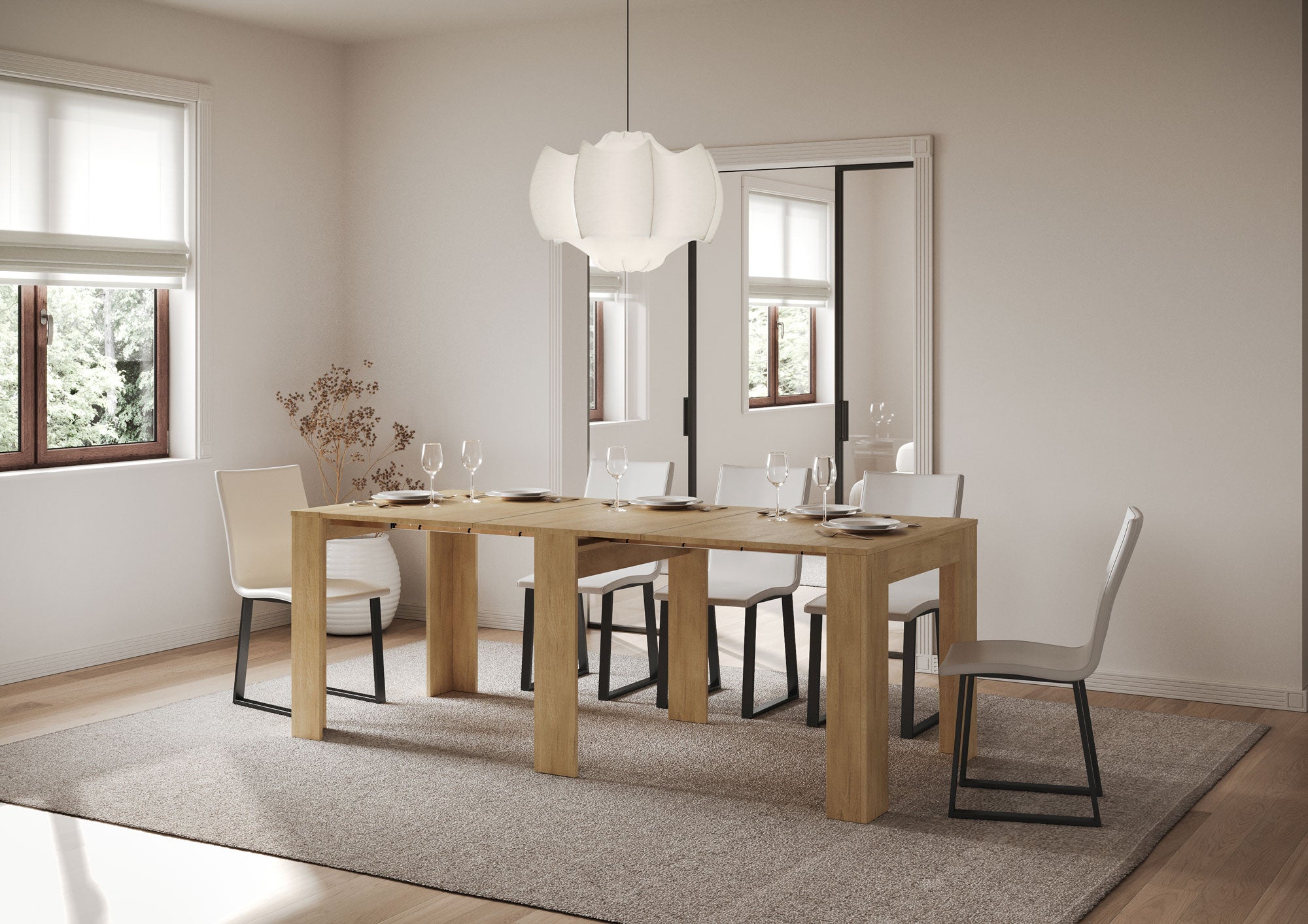 Consolle Estensibile Elegante Slick 90x25/181 cm