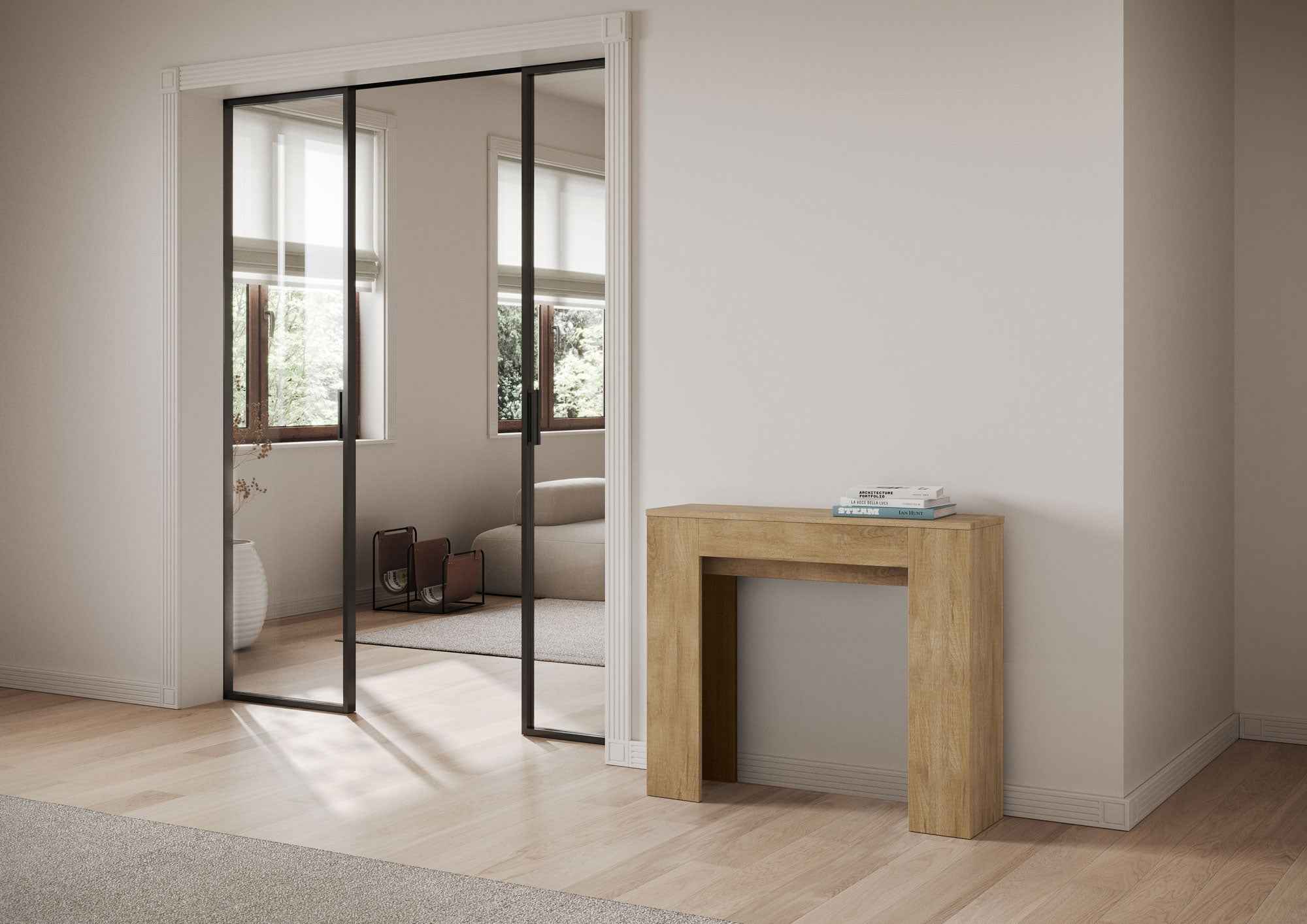 Consolle Estensibile Elegante Slick 90x25/181 cm