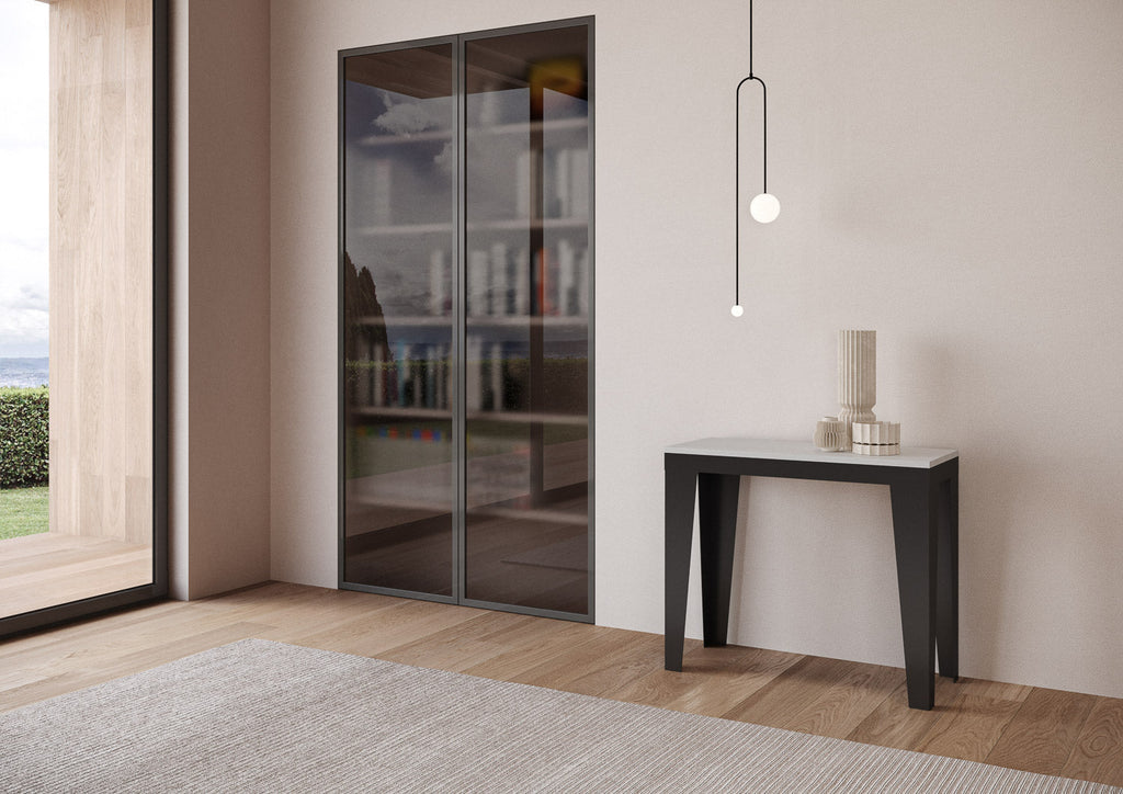 Consolle allungabile Flame Evolution in Antracite - Due Dimensioni Disponibili
