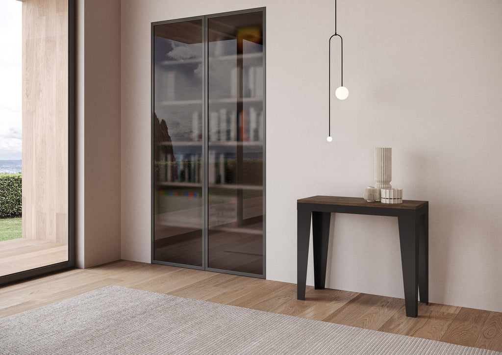 Consolle allungabile Flame Evolution in Antracite - Due Dimensioni Disponibili
