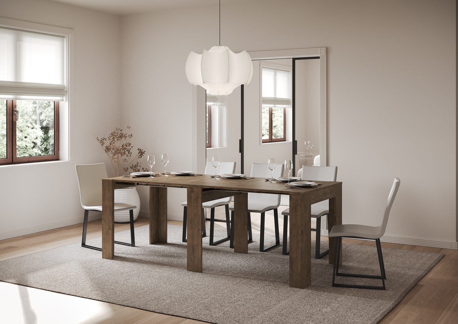Tavolo Consolle Estensibile Kiba 90x25/211 cm