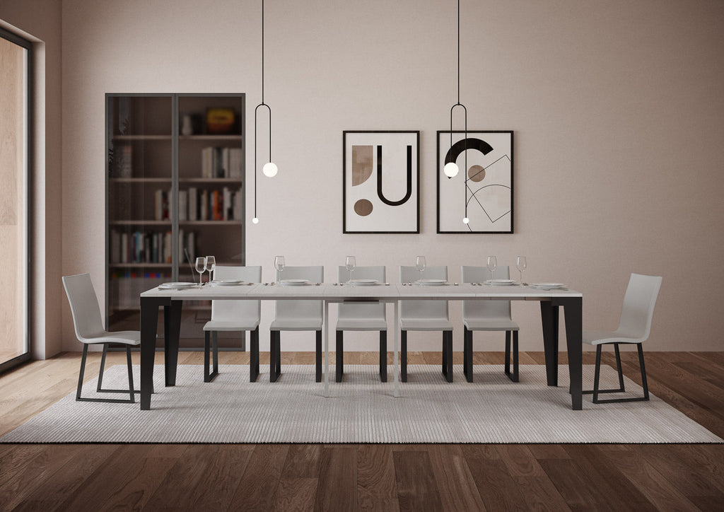 Consolle allungabile Flame Evolution in Antracite - Due Dimensioni Disponibili