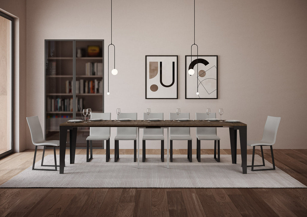 Consolle allungabile Flame Evolution in Antracite - Due Dimensioni Disponibili
