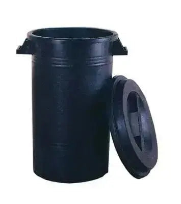 Contenitore con coperchio in nero da 100 litri