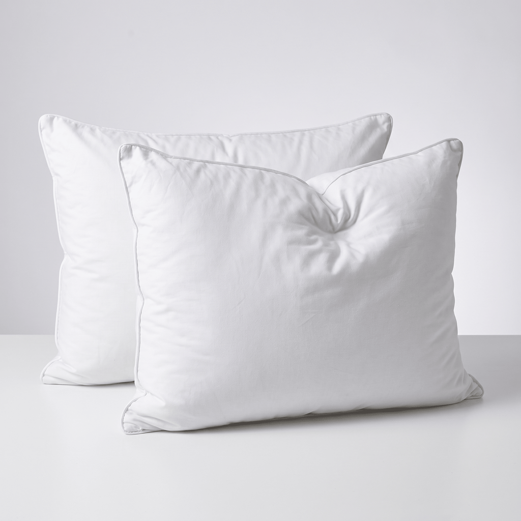 Coppia Cuscini Piuma d'Oca – Soffici, Termoregolatori, Cotone 15 cm