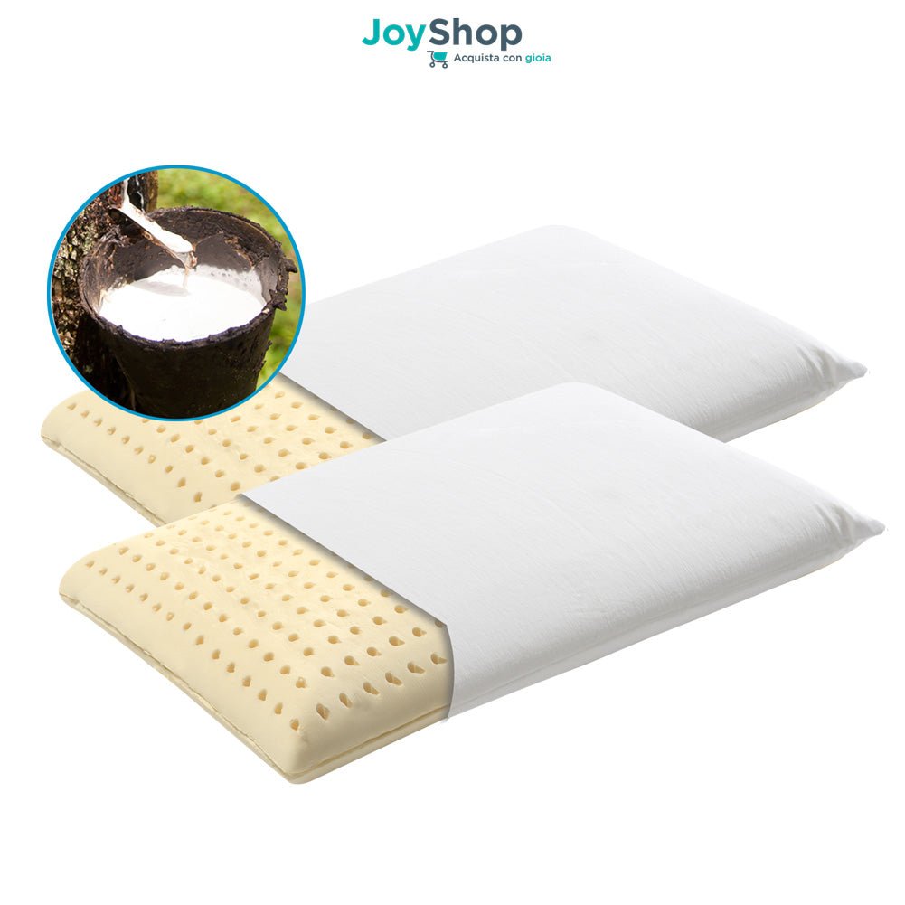 Coppia Cuscini Lattice Naturale – Antiacaro, Cotone Sfoderabile | NATURE H12