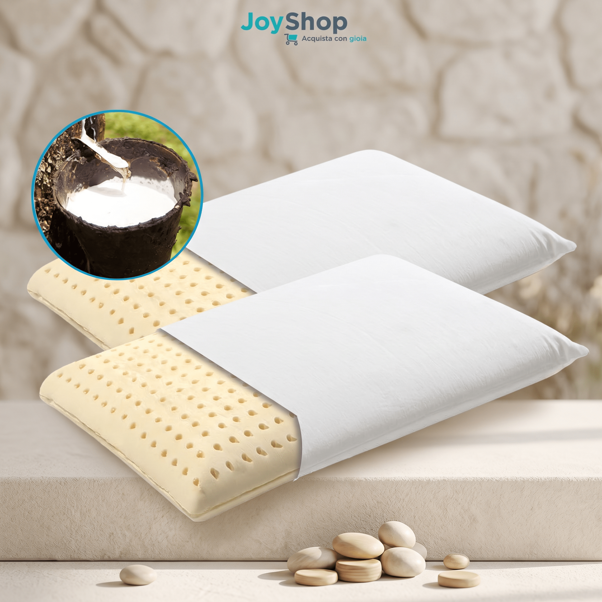 Coppia Cuscini Lattice – Freschi e Antiacaro, Cotone Sfoderabile | NOTTURNO H11