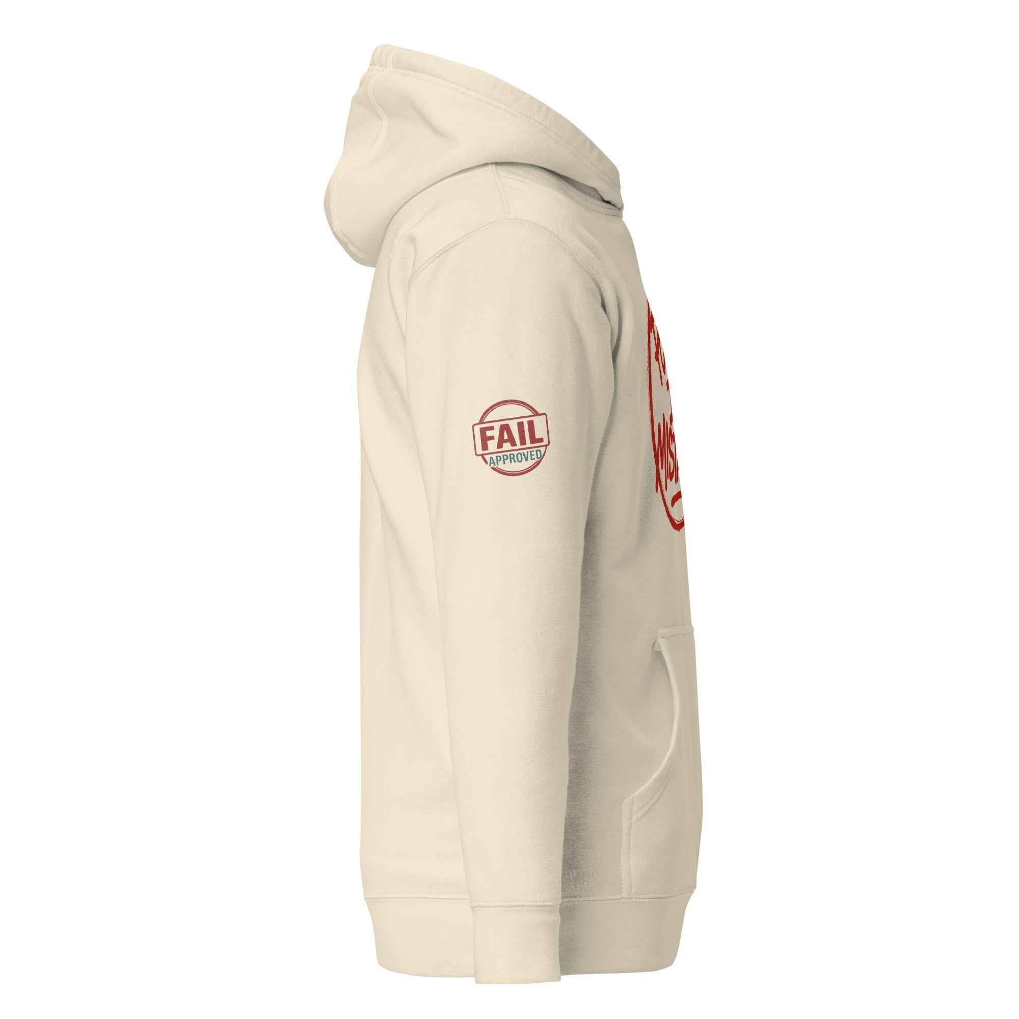 Felpa con Cappuccio Streetwear “POWER IN MISTAKES” 🔴 | FAIL – Manifesto di Coraggio e Stile