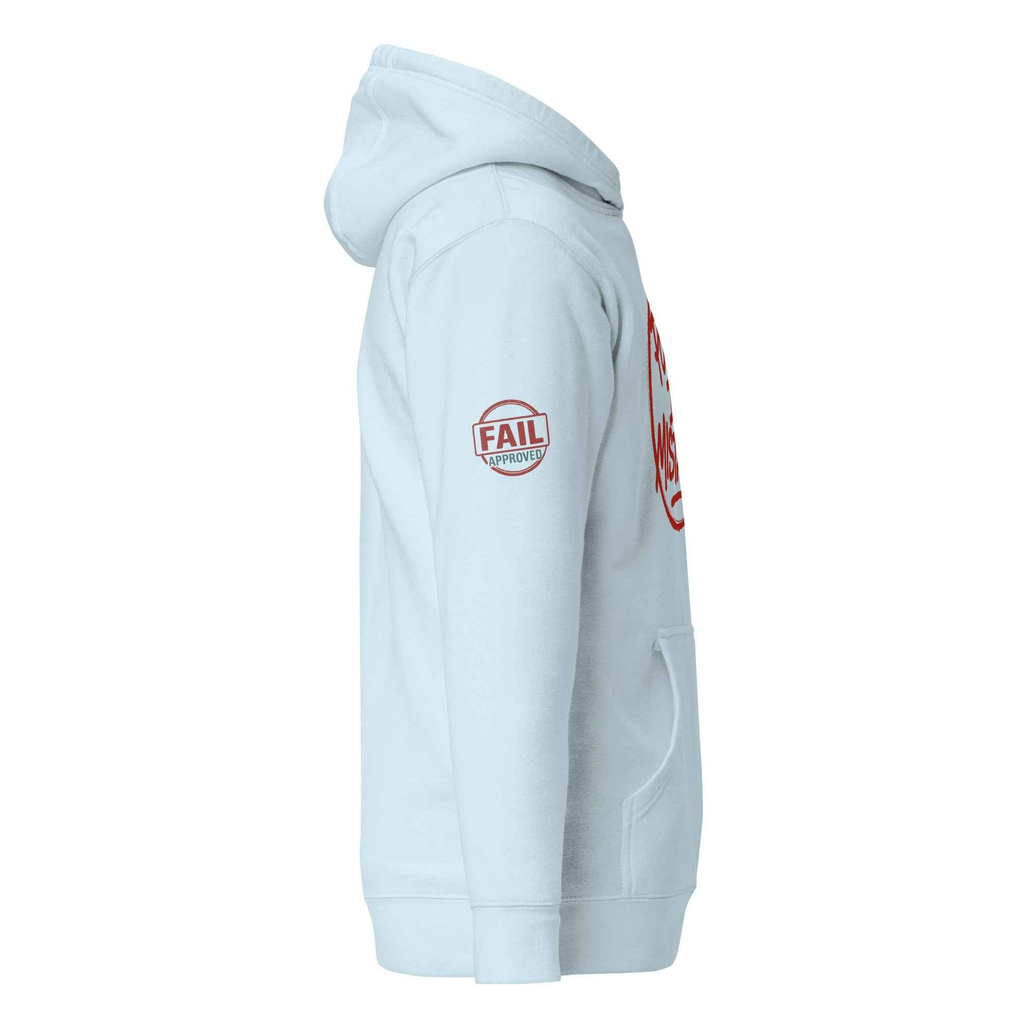 Felpa con Cappuccio Streetwear “POWER IN MISTAKES” 🔴 | FAIL – Manifesto di Coraggio e Stile