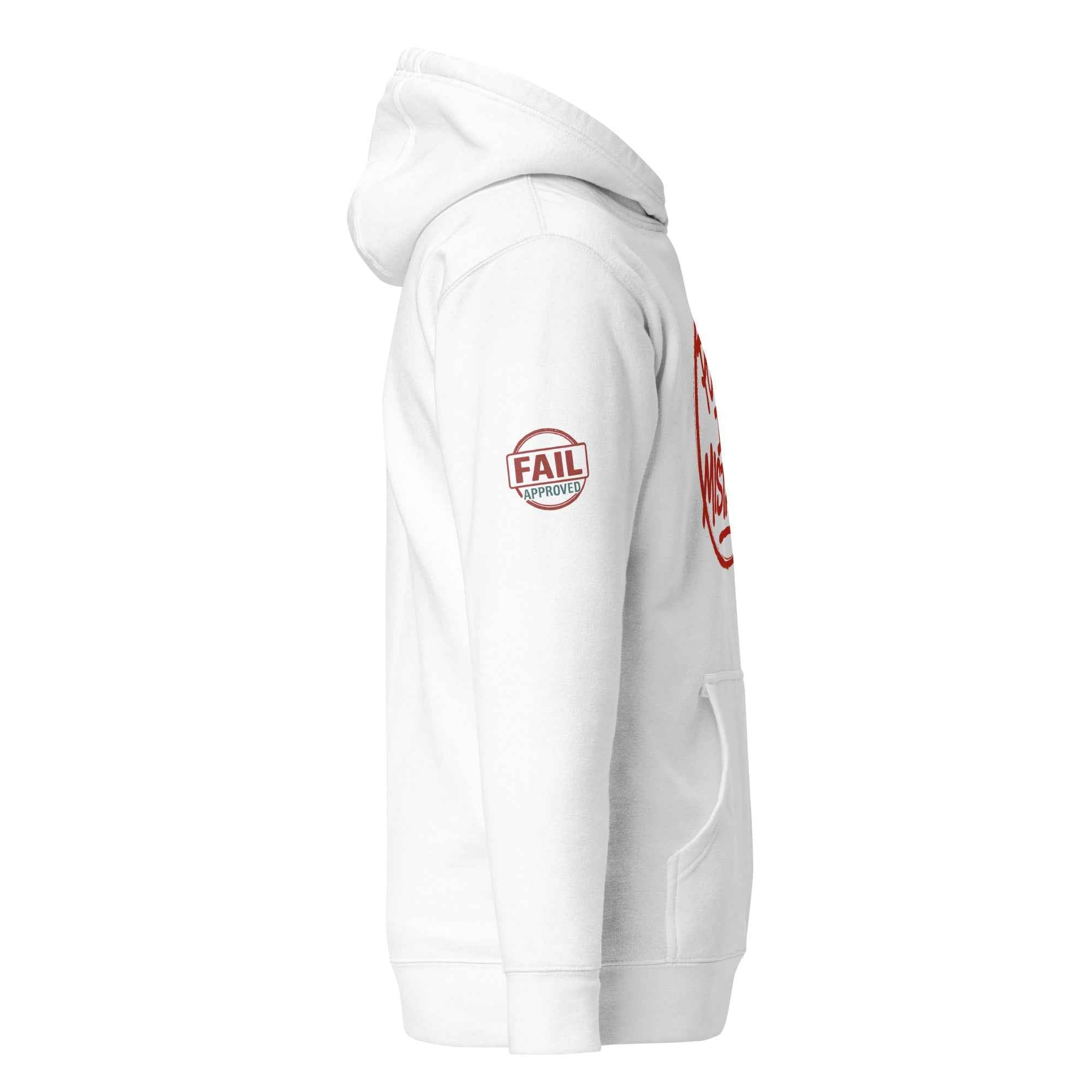 Felpa con Cappuccio Streetwear “POWER IN MISTAKES” 🔴 | FAIL – Manifesto di Coraggio e Stile