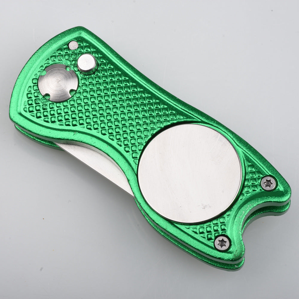 Forca per la riparazione del prato da golf con manico in alluminio - Accessori Mark Tool